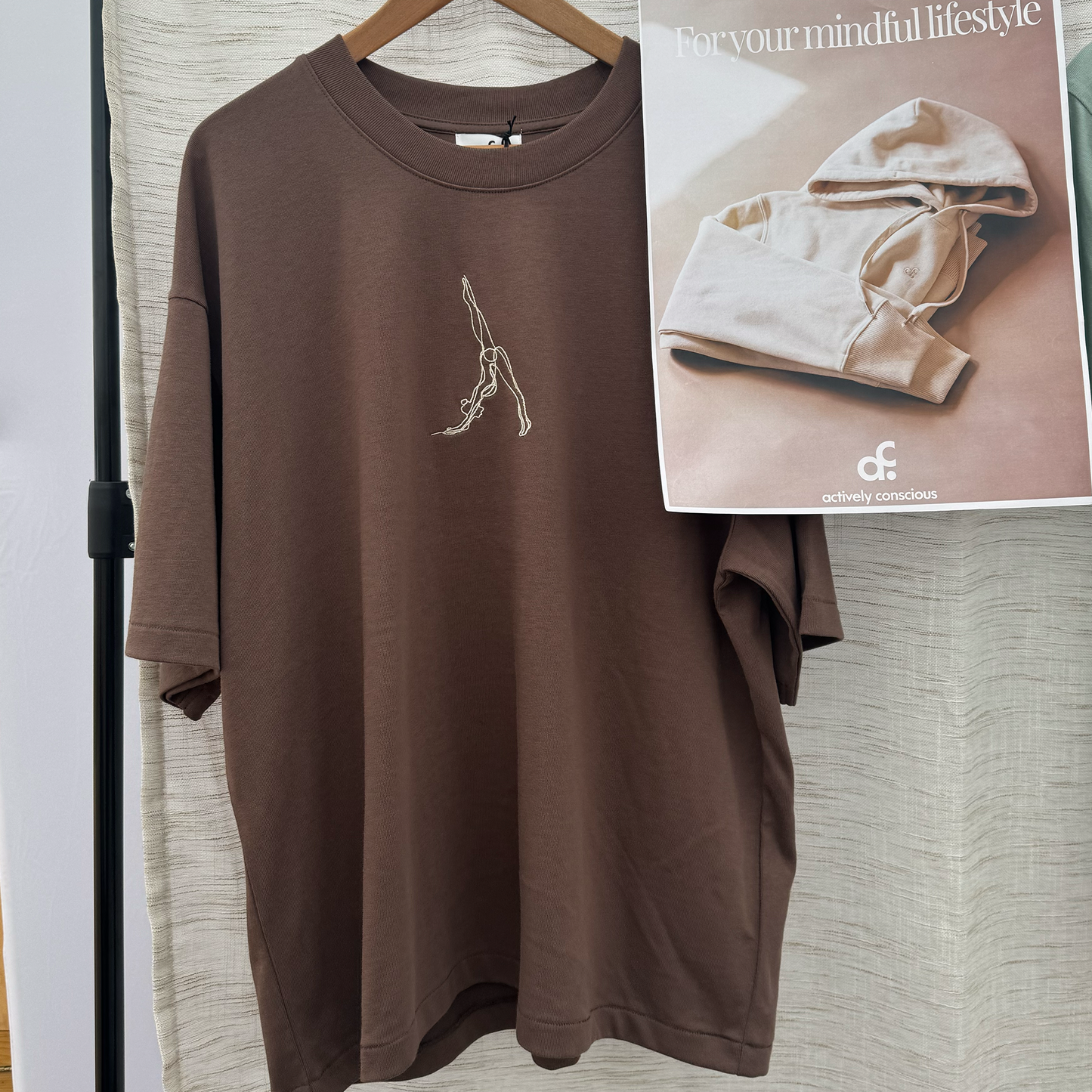 PRE-ORDER Mocha Brown Downdog Yoga T-Shirt