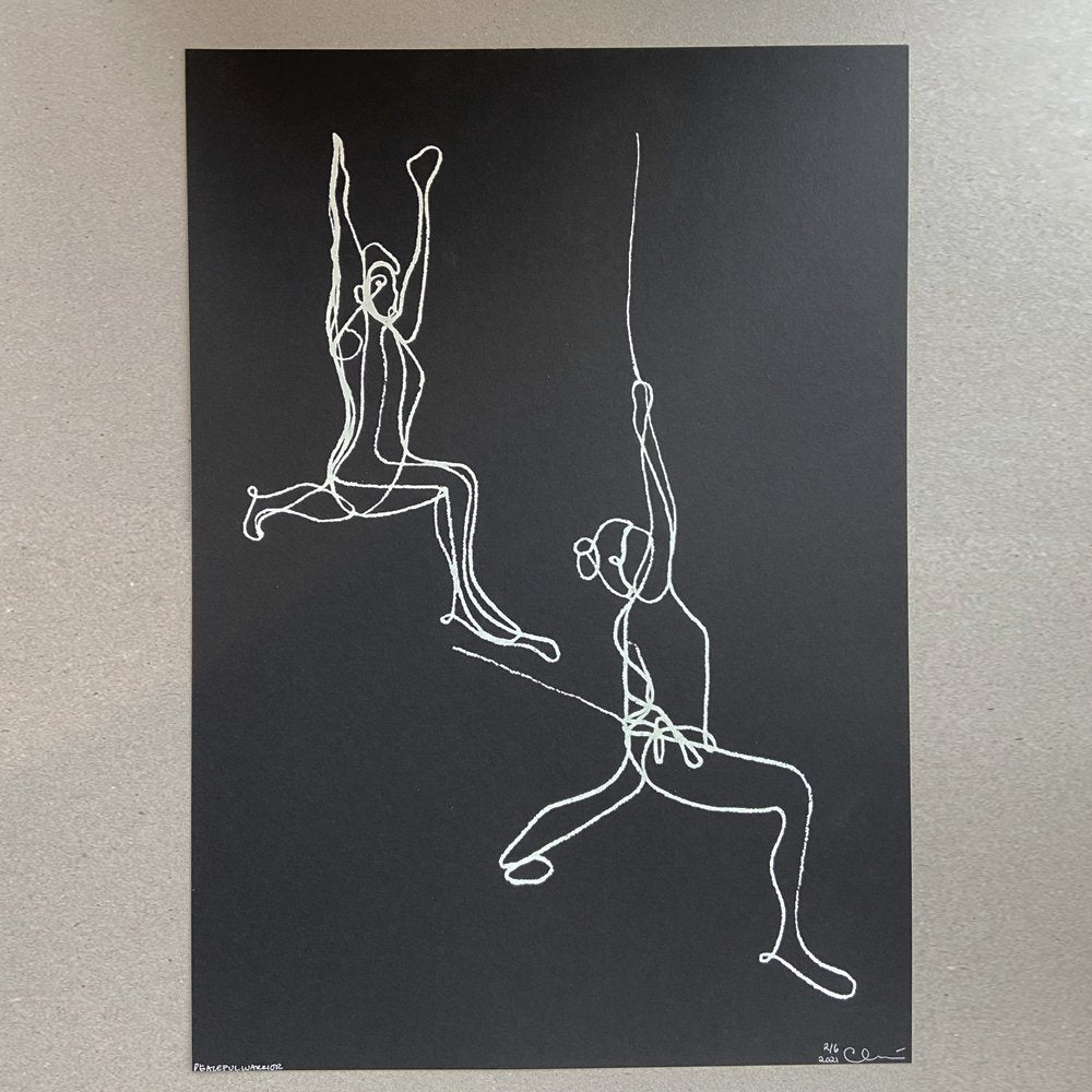 A3 Peaceful Warrior (Yang) Yoga Print - Actively Conscious