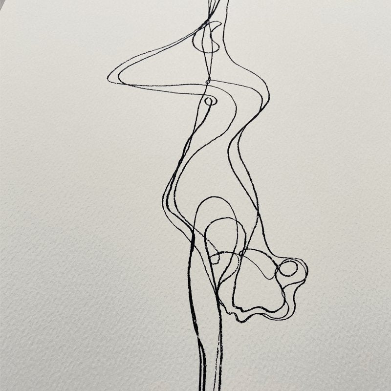 A4 Handstand Pose Yoga Print (Creme) - Actively Conscious