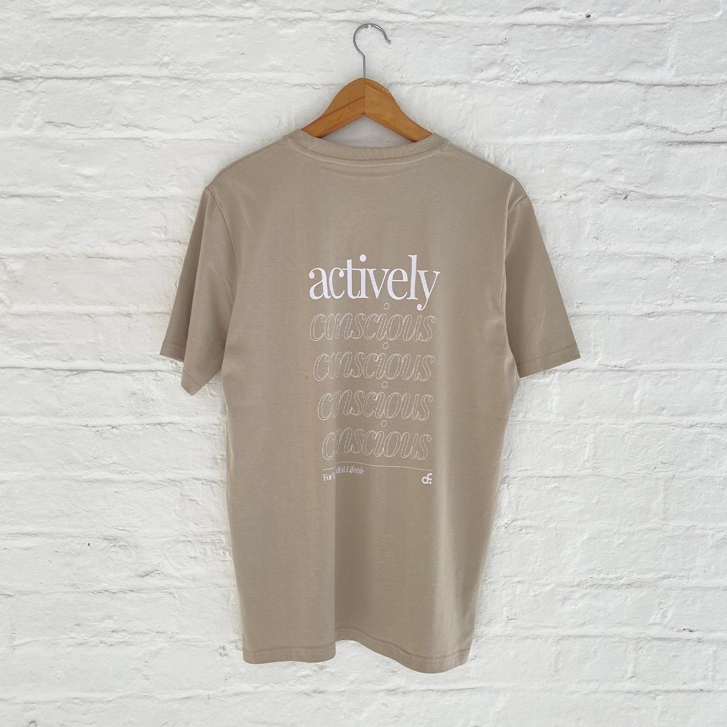 Actively Conscious Back Print Tee - Neutral - Actively Conscious