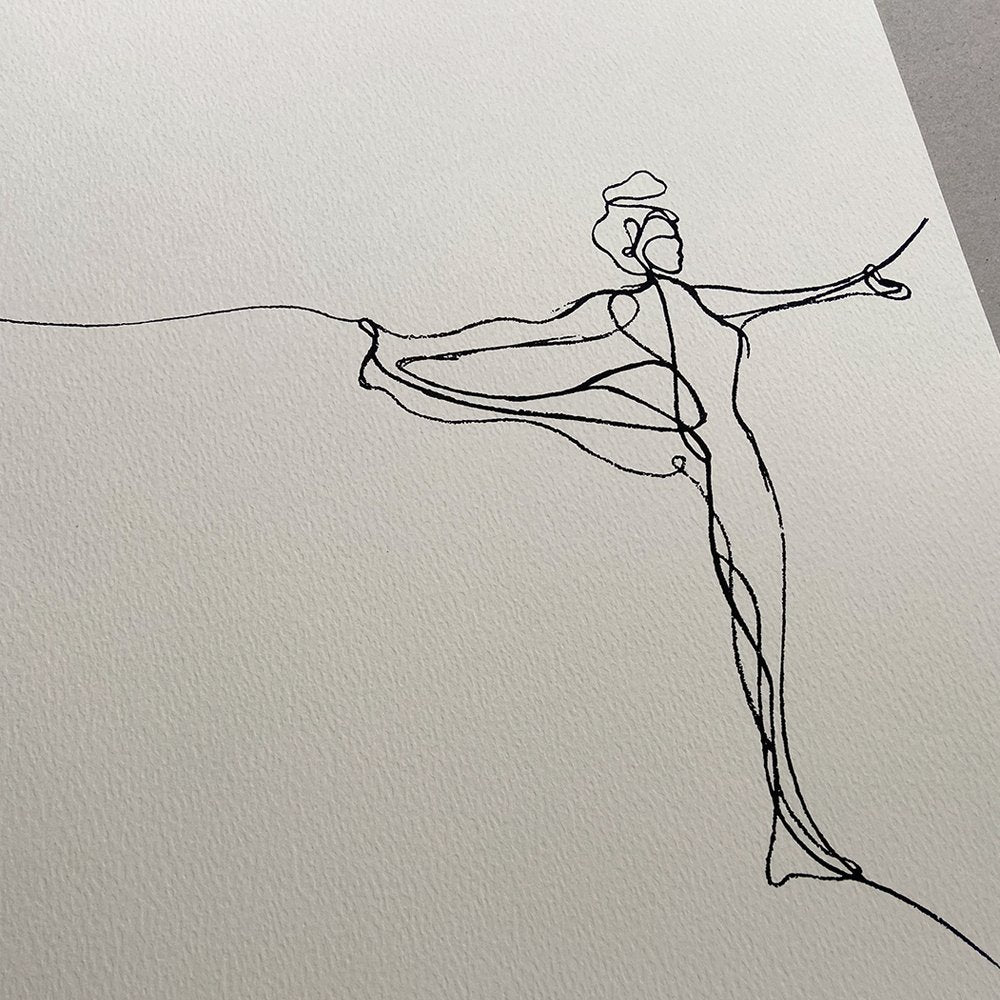 Balance Yoga Pose Print (Creme) - Actively Conscious