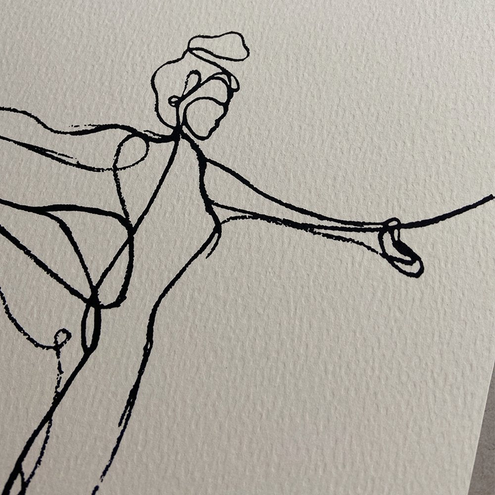 Balance Yoga Pose Print (Creme) - Actively Conscious