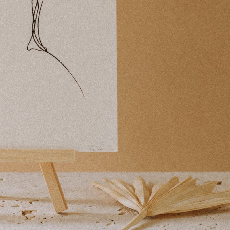 Balance Yoga Pose Print (Creme) - Actively Conscious