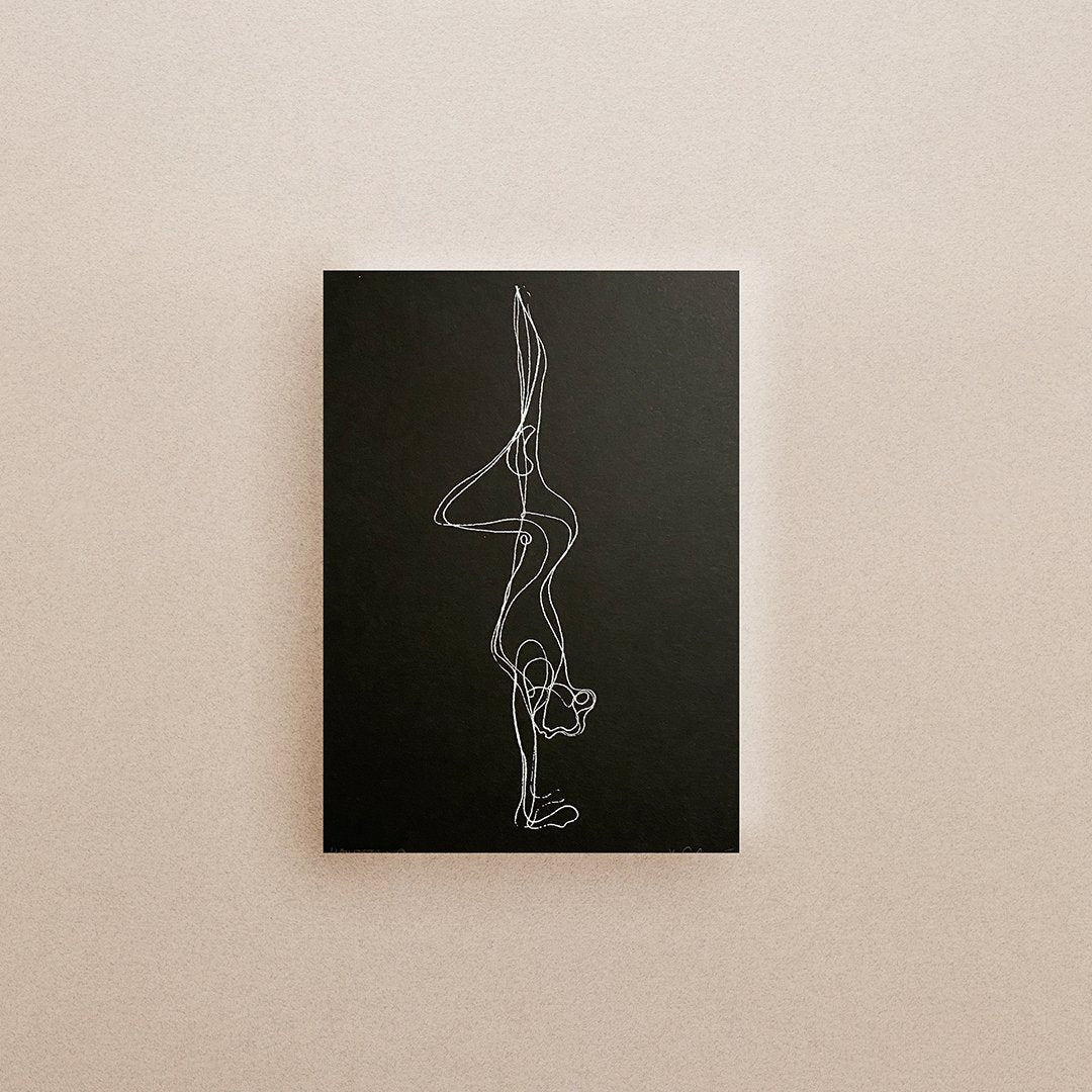 Mini Yoga & Mantra Prints (Black) - Actively Conscious