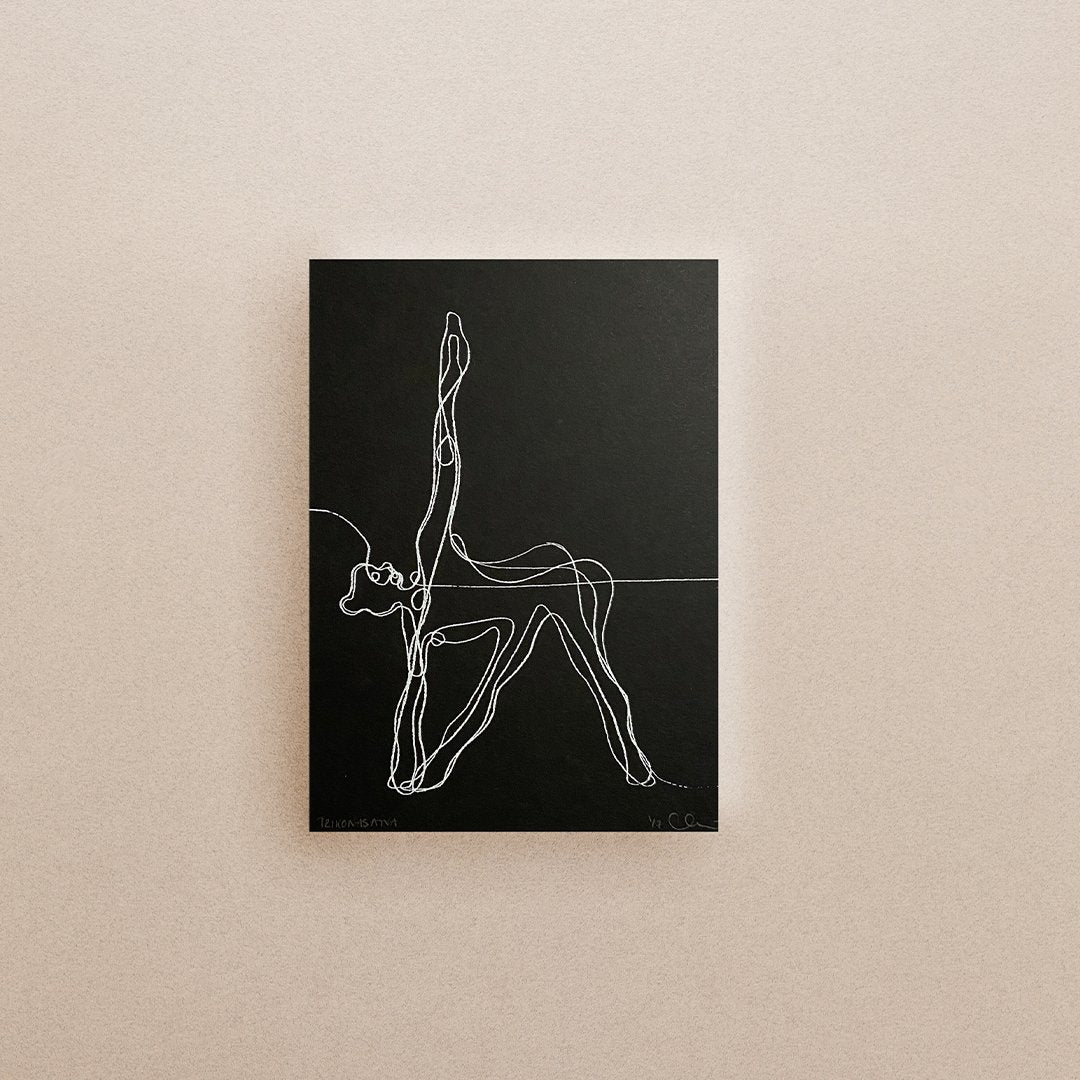 Mini Yoga & Mantra Prints (Black) - Actively Conscious