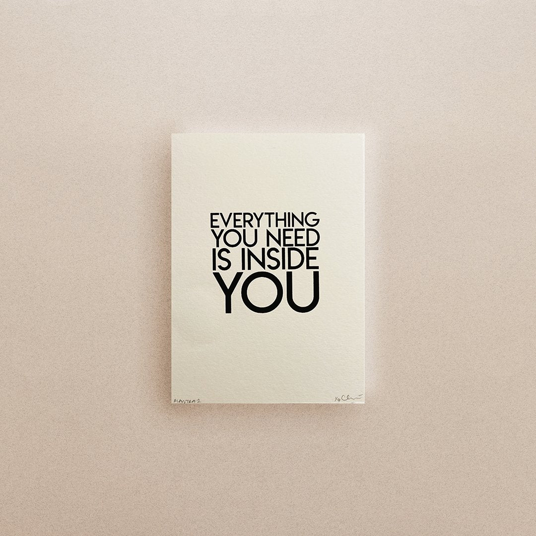 Mini Yoga & Mantra Prints (Cream) - Actively Conscious