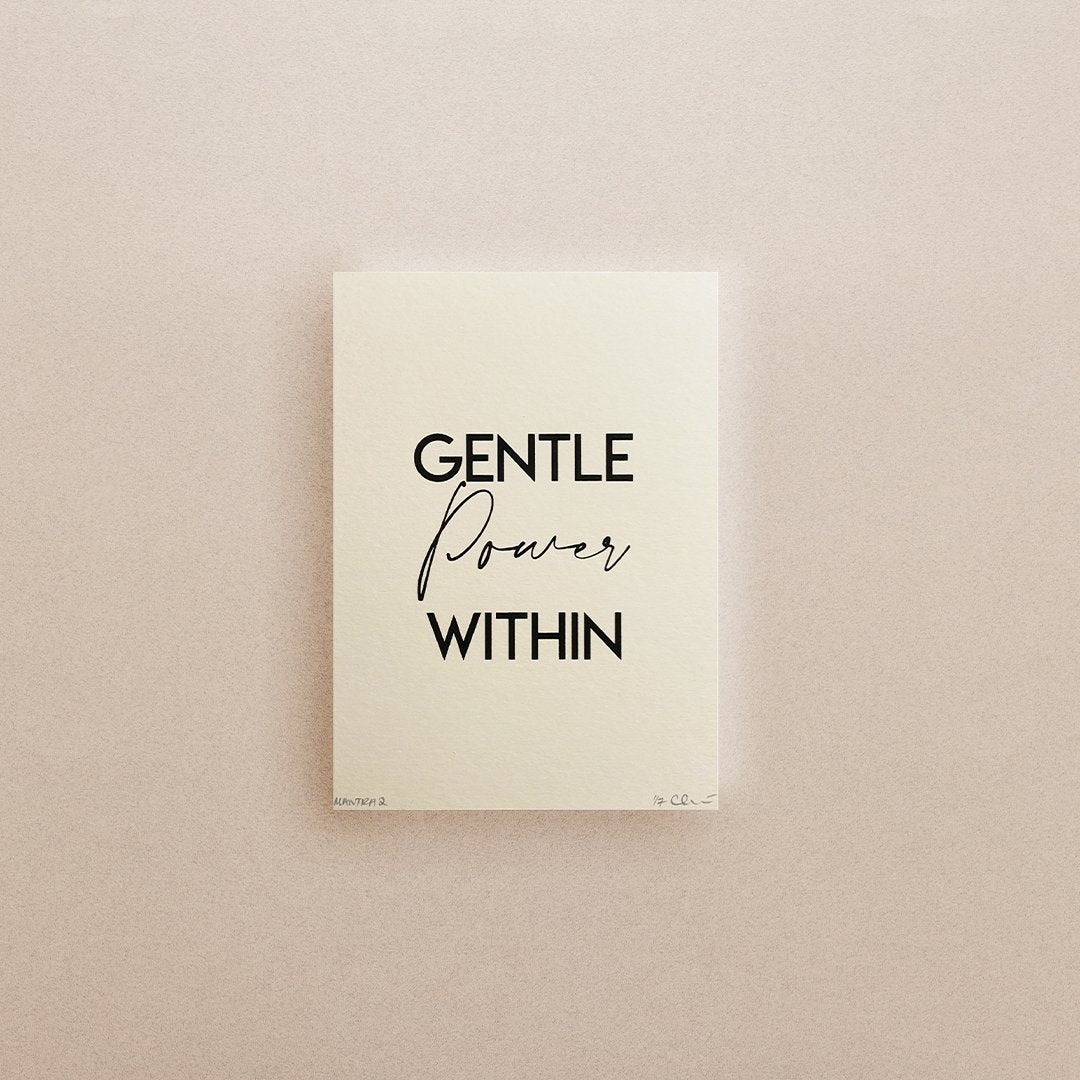 Mini Yoga & Mantra Prints (Cream) - Actively Conscious