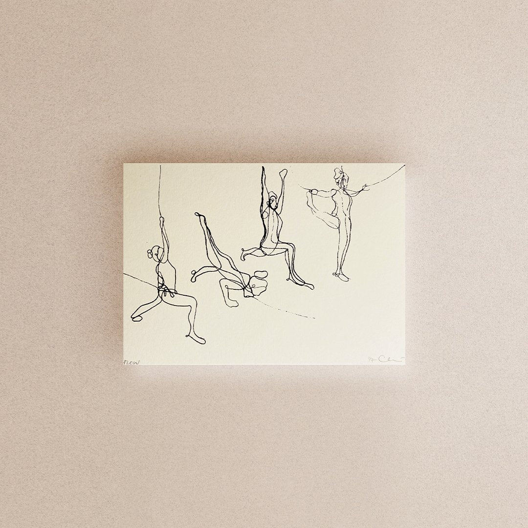 Mini Yoga & Mantra Prints (Cream) - Actively Conscious