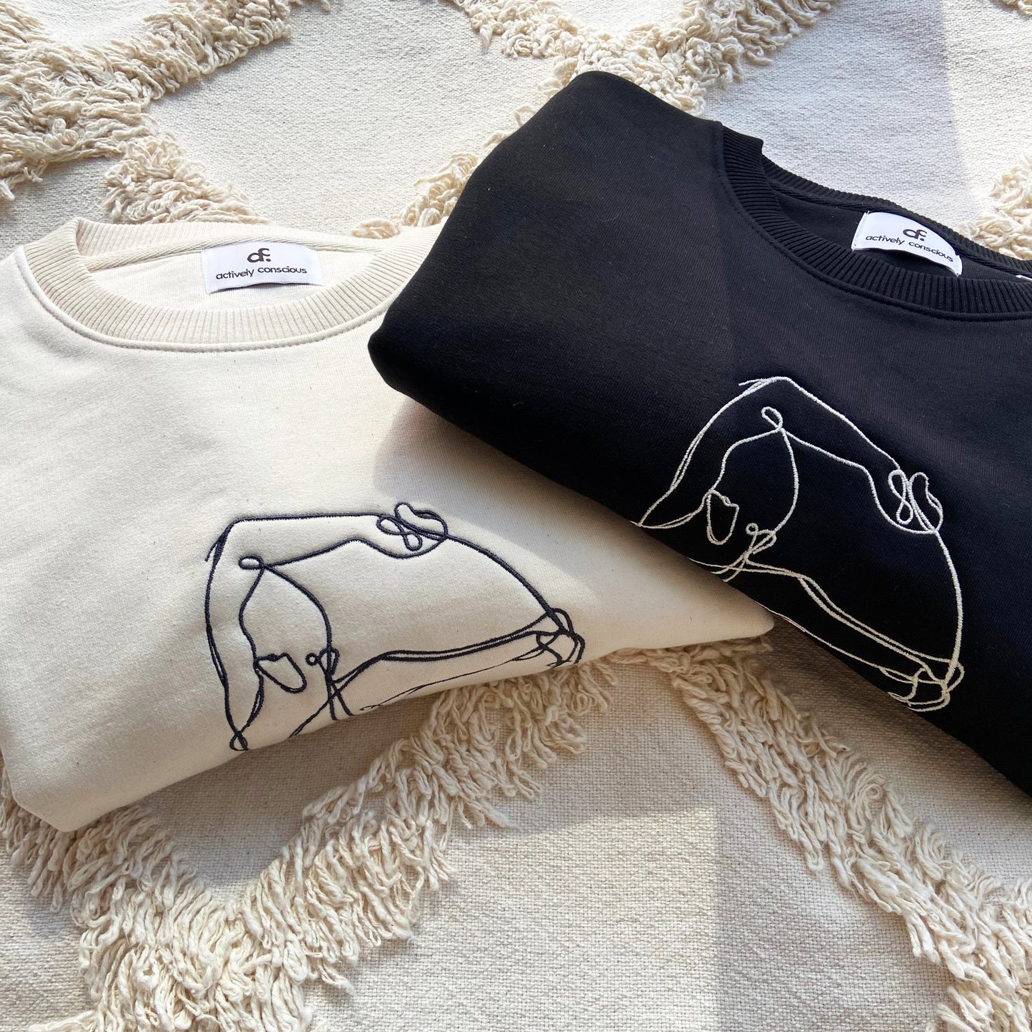 Yang Mermaid Embroidered Oversized Sweater - Actively Conscious