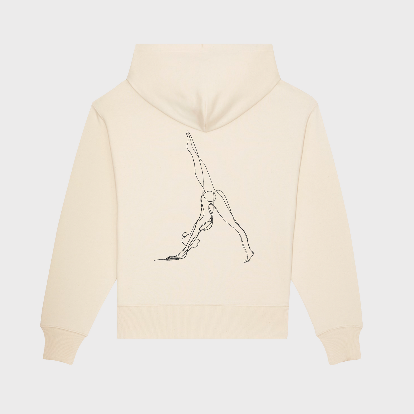 Oversized Natural Downdog Back Print Hoodie