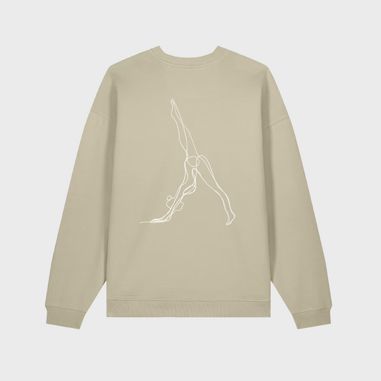 Neutral Downdog Back Print Oversized Sweater