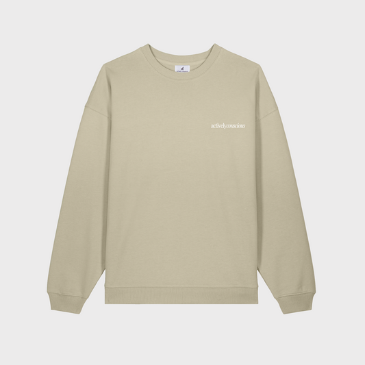 Neutral Downdog Back Print Oversized Sweater