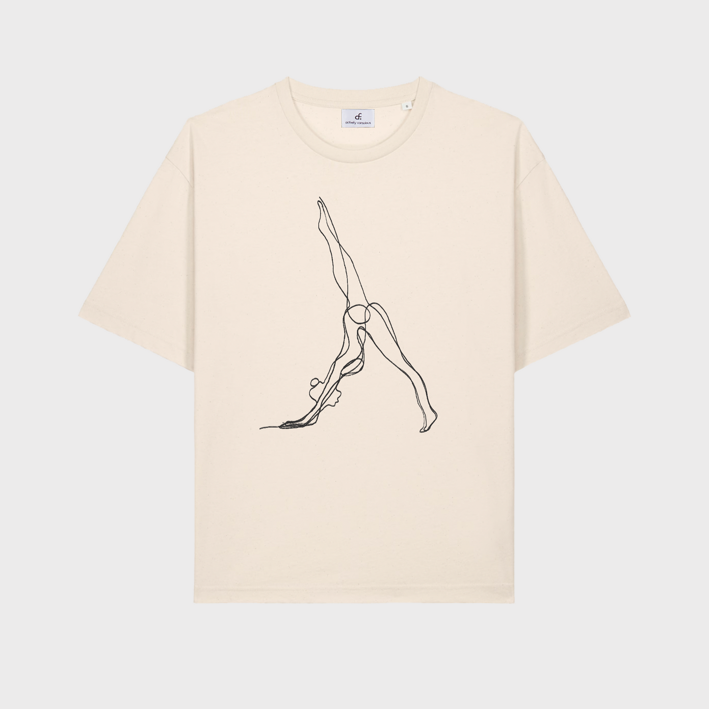 Oversized Ecru Downdog Organic T-Shirt