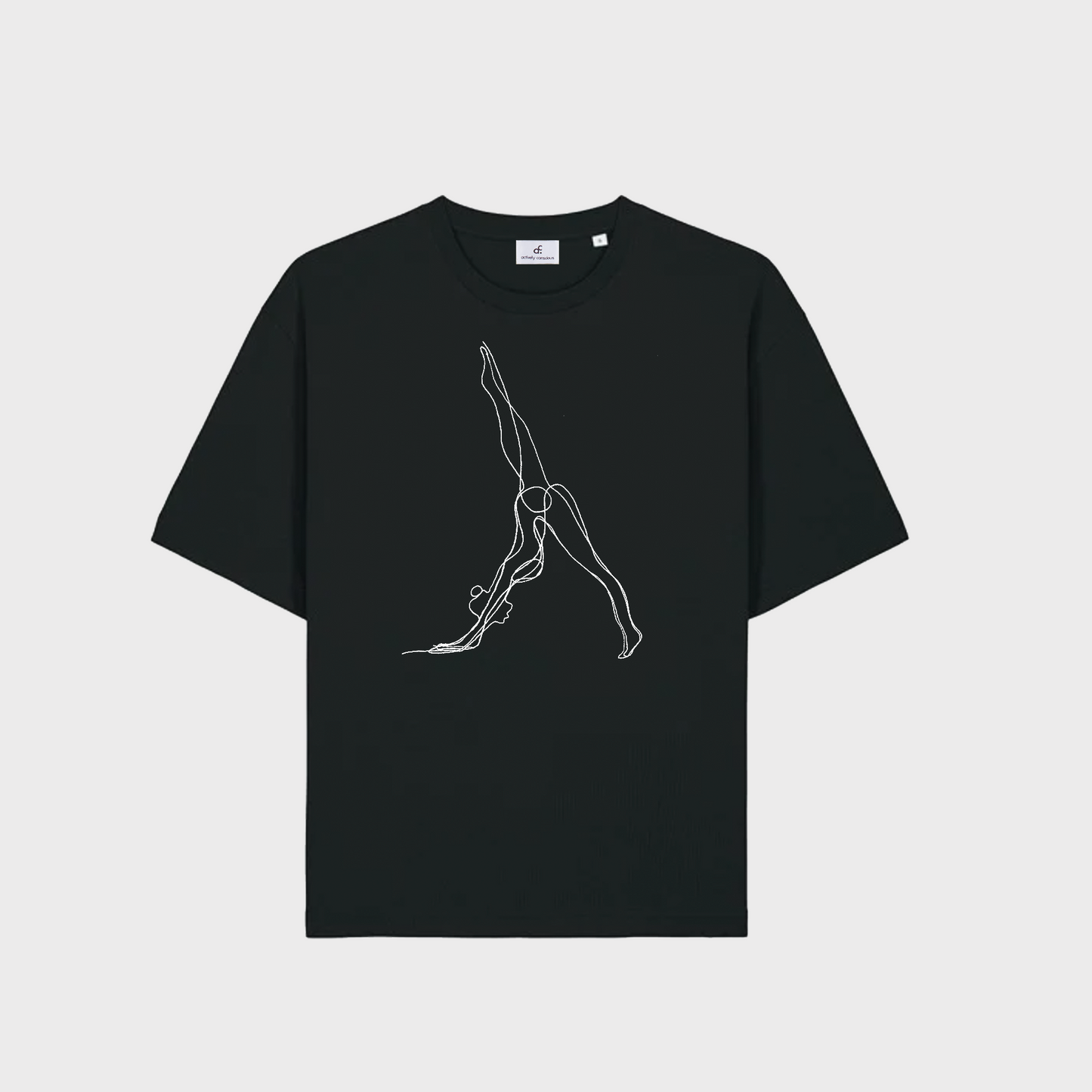 *PRE-ORDER* Oversized Black Downdog Organic T-Shirt
