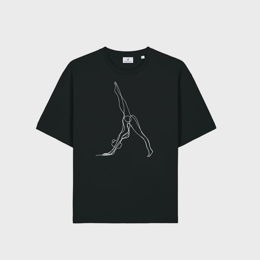 *PRE-ORDER* Oversized Black Downdog Organic T-Shirt
