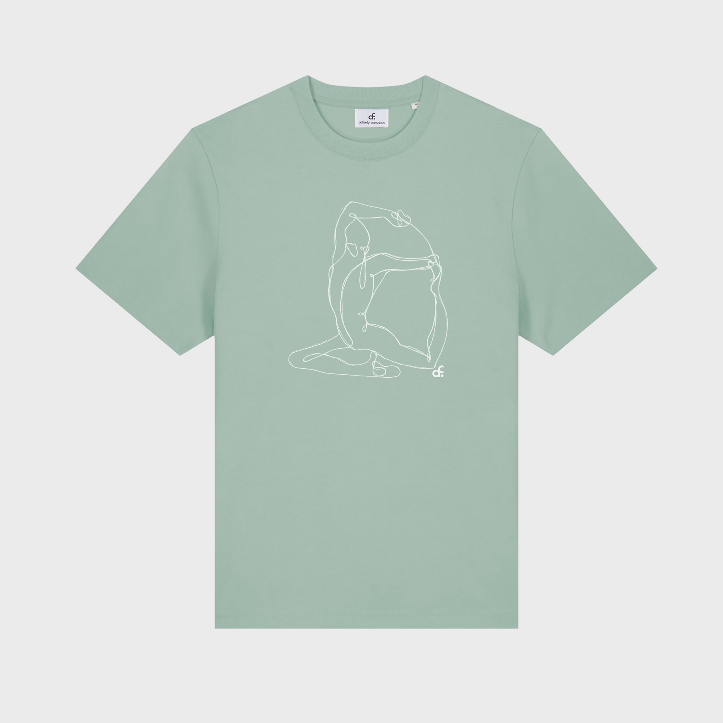 Mermaid Pose Aquamarine Organic T-Shirt