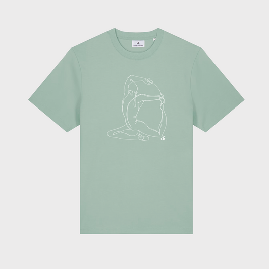 Mermaid Pose Aquamarine Organic T-Shirt