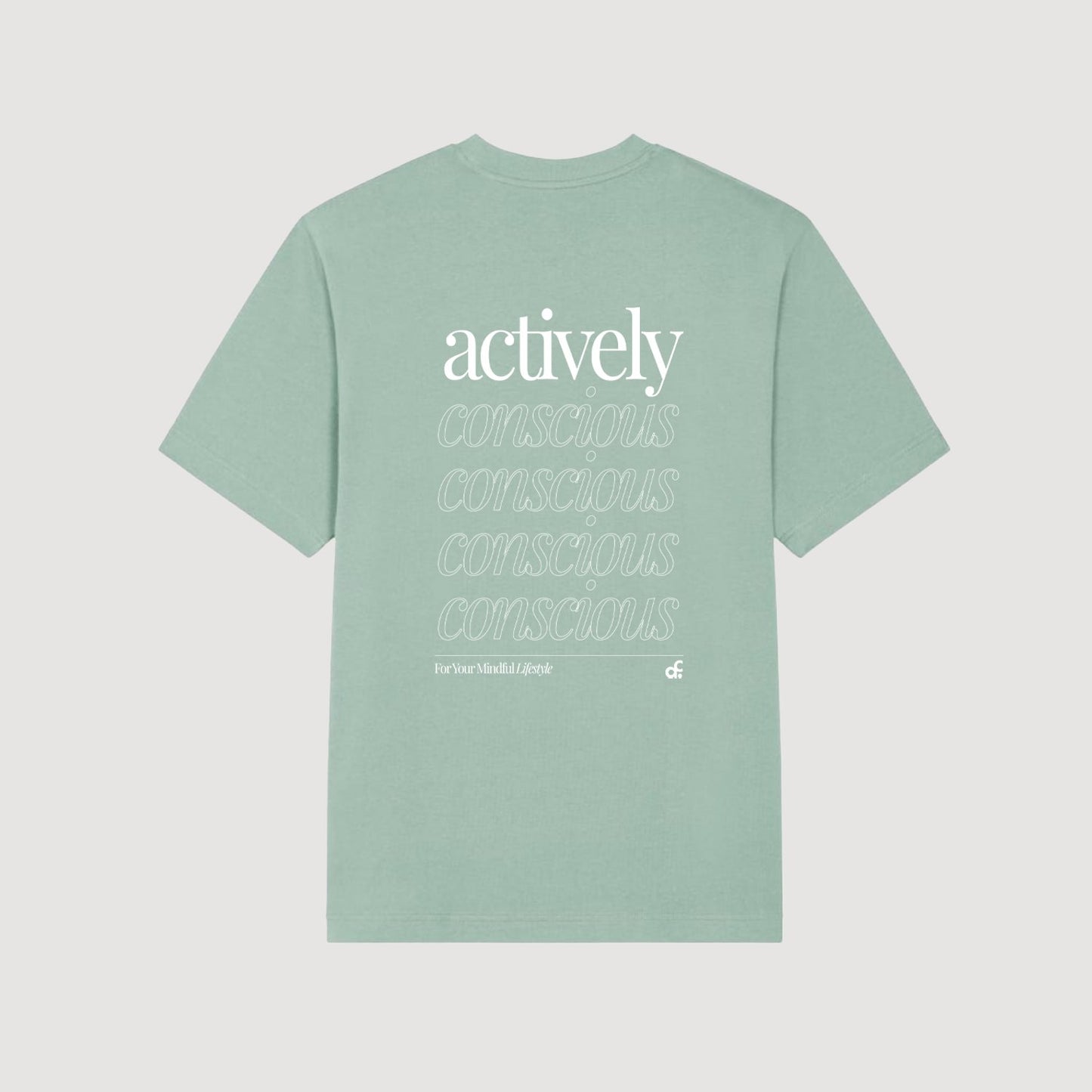 Actively Conscious Back Print Tee - Aquamarine - Actively Conscious