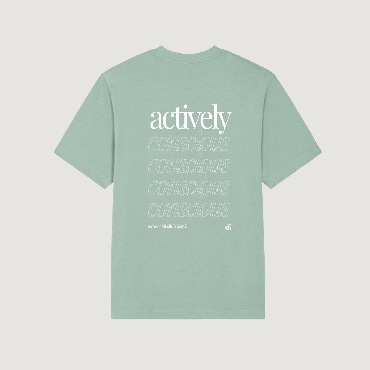 Actively Conscious Back Print Tee - Aquamarine - Actively Conscious