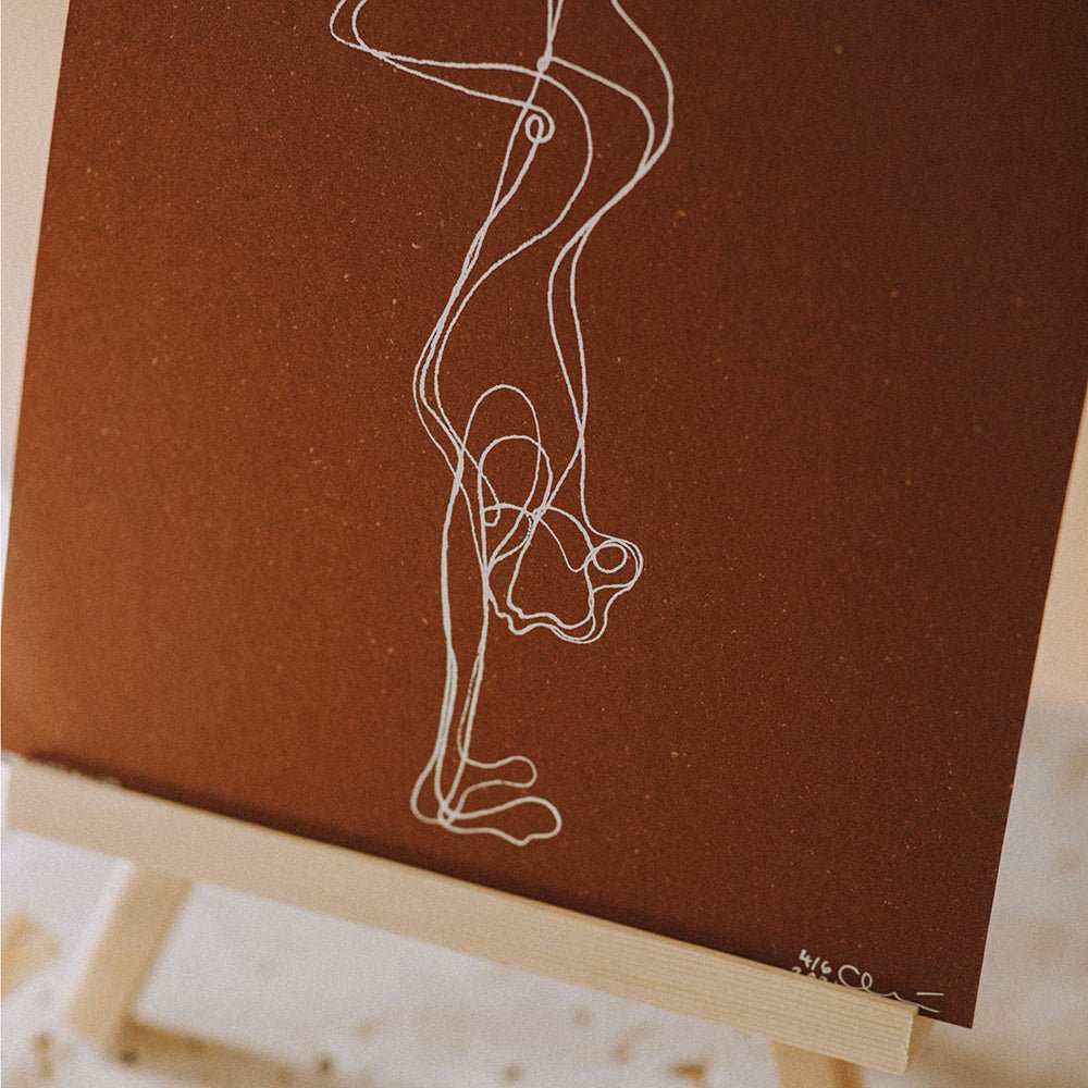 A4 Handstand Pose Yoga Print (Sienna) - Actively Conscious