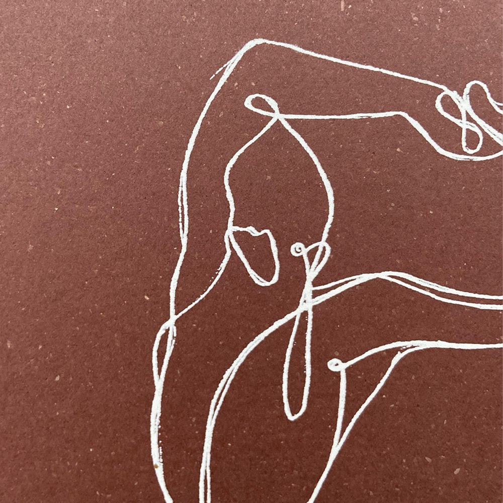 A4 Mermaid Pose Yoga Print (Sienna) - Actively Conscious