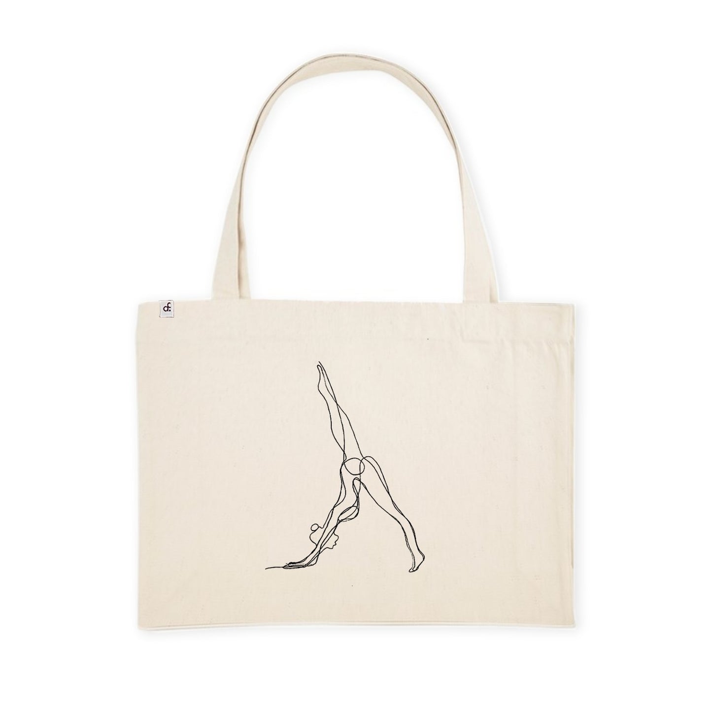 Abstract Downdog Yoga Pose Oversized Tote Bag - Actively Conscious
