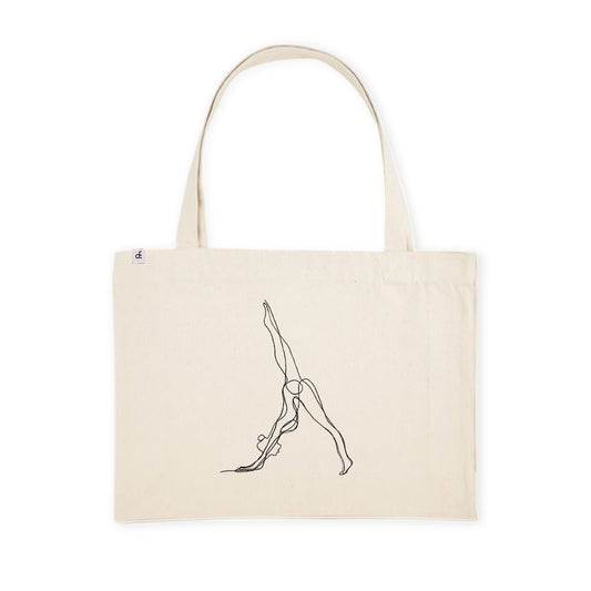 Abstract Downdog Yoga Pose Oversized Tote Bag - Actively Conscious