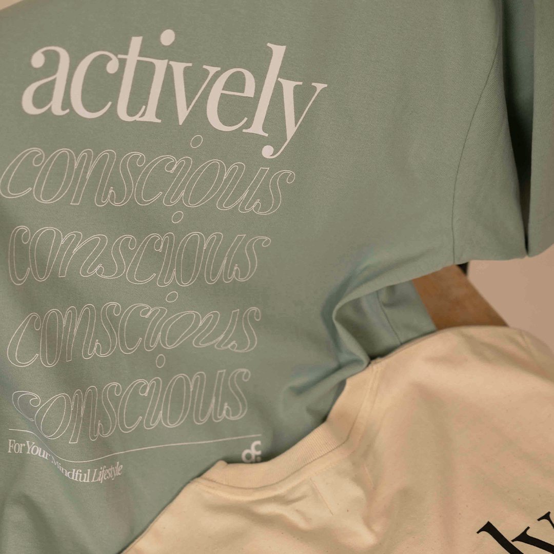 Actively Conscious Back Print Tee - Aquamarine - Actively Conscious