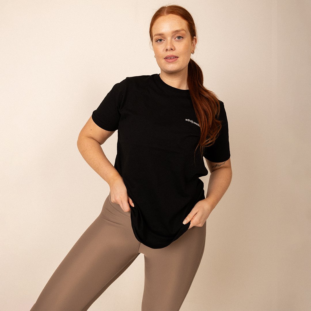 Actively Conscious Back Print Tee - Shadow Black - Actively Conscious