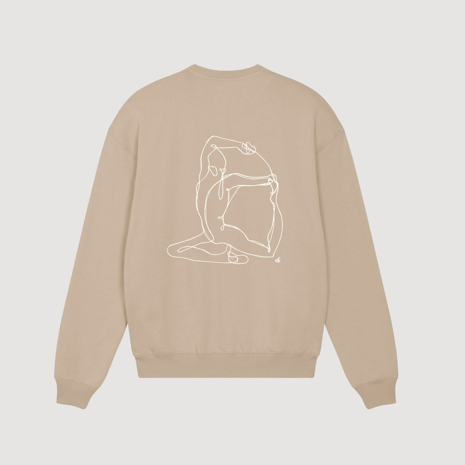 Mermaid Back Print Oversized Sweater - Neutral - Actively Conscious