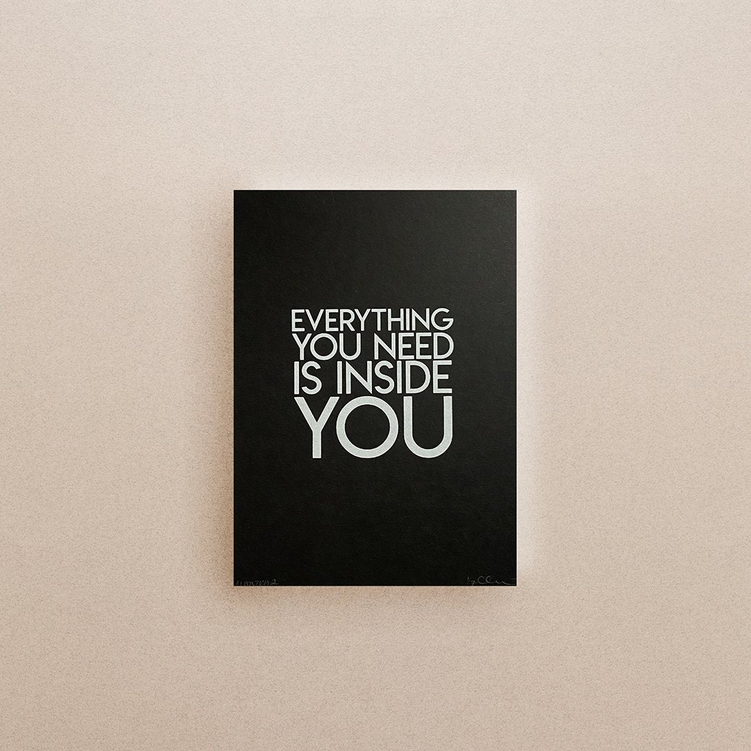 Mini Yoga & Mantra Prints (Black) - Actively Conscious