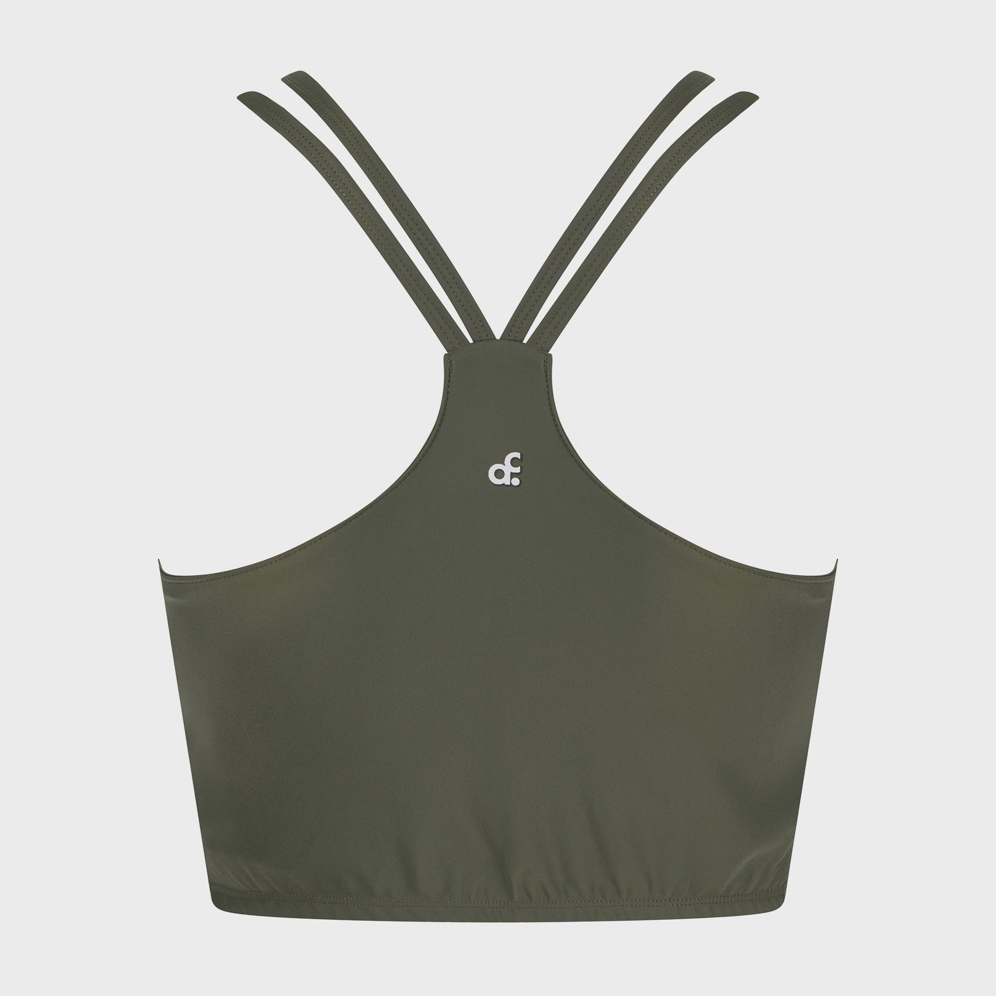 Pre-order | Olive Minimal Scoop Strappy Bralet - Actively Conscious