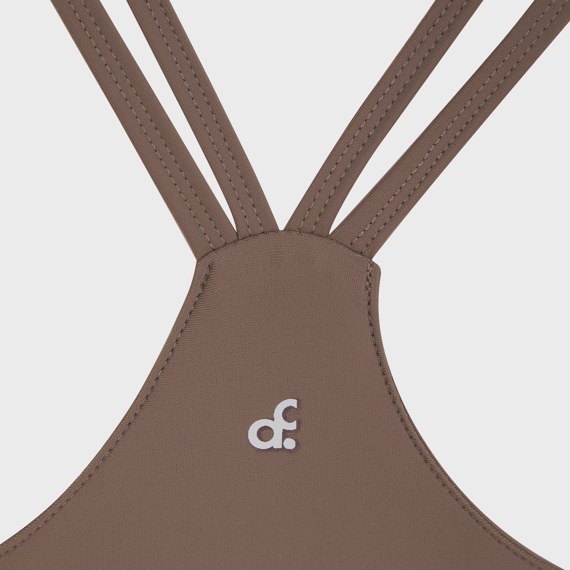 Pre-order | Taupe Minimal Scoop Strappy Bralet - Actively Conscious