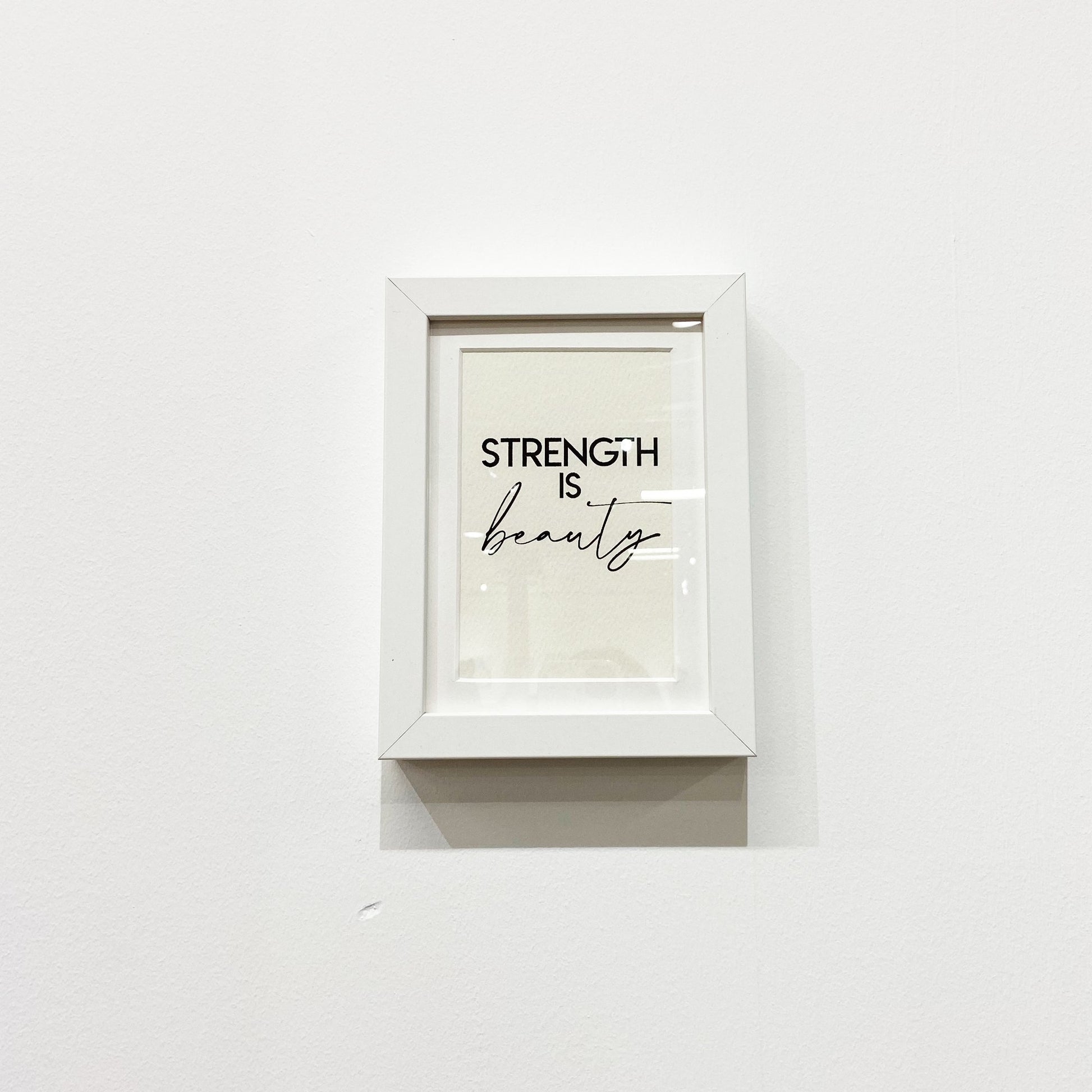Strength is Beauty (Mantra) Framed A5 Print - Actively Conscious